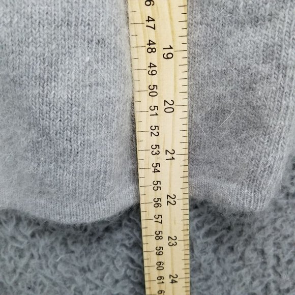 Studio Y Sweater Womens Large Gray Long Sleeve Button Up V Neck Cardigan - Picture 4 of 8